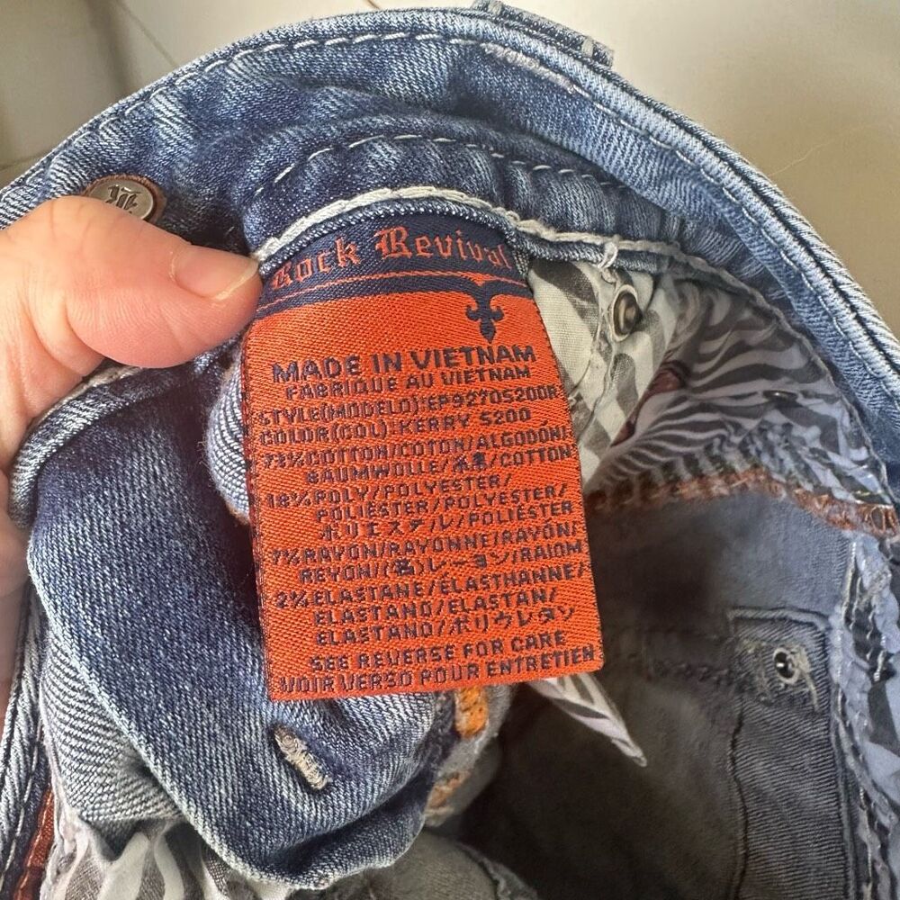 Rock Revival Women’s 26 Kerry Skinny Jeans Y2K 2000s Thick Stitch - Picture 6 of 6